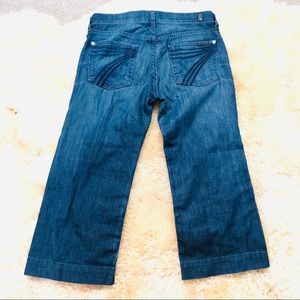 7 For All Mankind crop dojo capri denim blue jeans